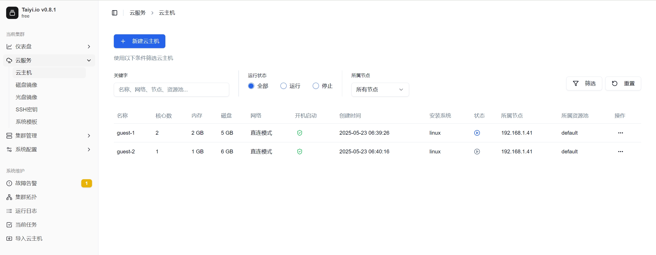 Taiyi Cloud Benefits
